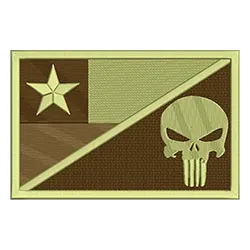 PBTC665A Bandera Chilena Símbolo Punisher