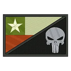 PBTC665B Bandera Chilena Símbolo Punisher